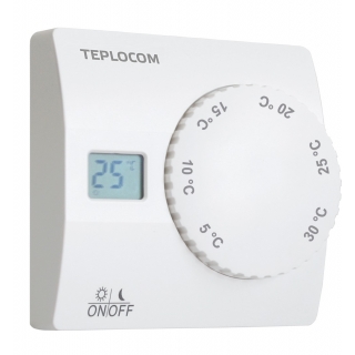 Термостат комнатный Teplocom TS-2AA/8A проводной, реле 250 В, 8А